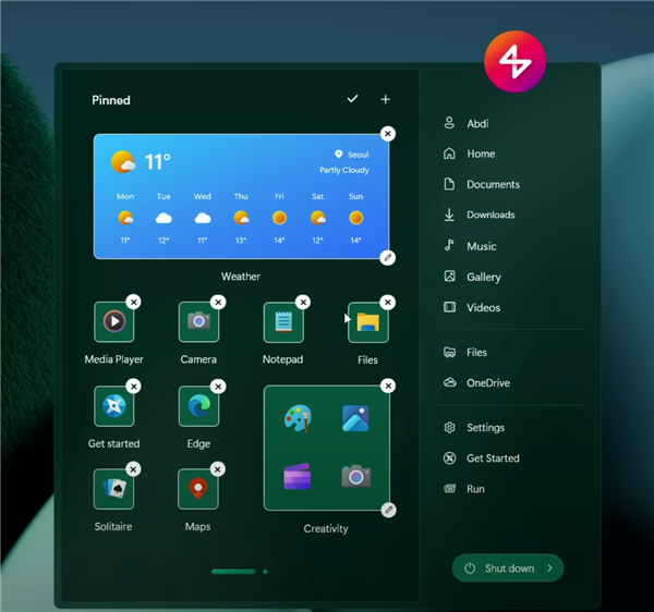 河内1.5分彩：Windows 12.2概念设计曝光：全新开始菜单 支持Windows 7主题